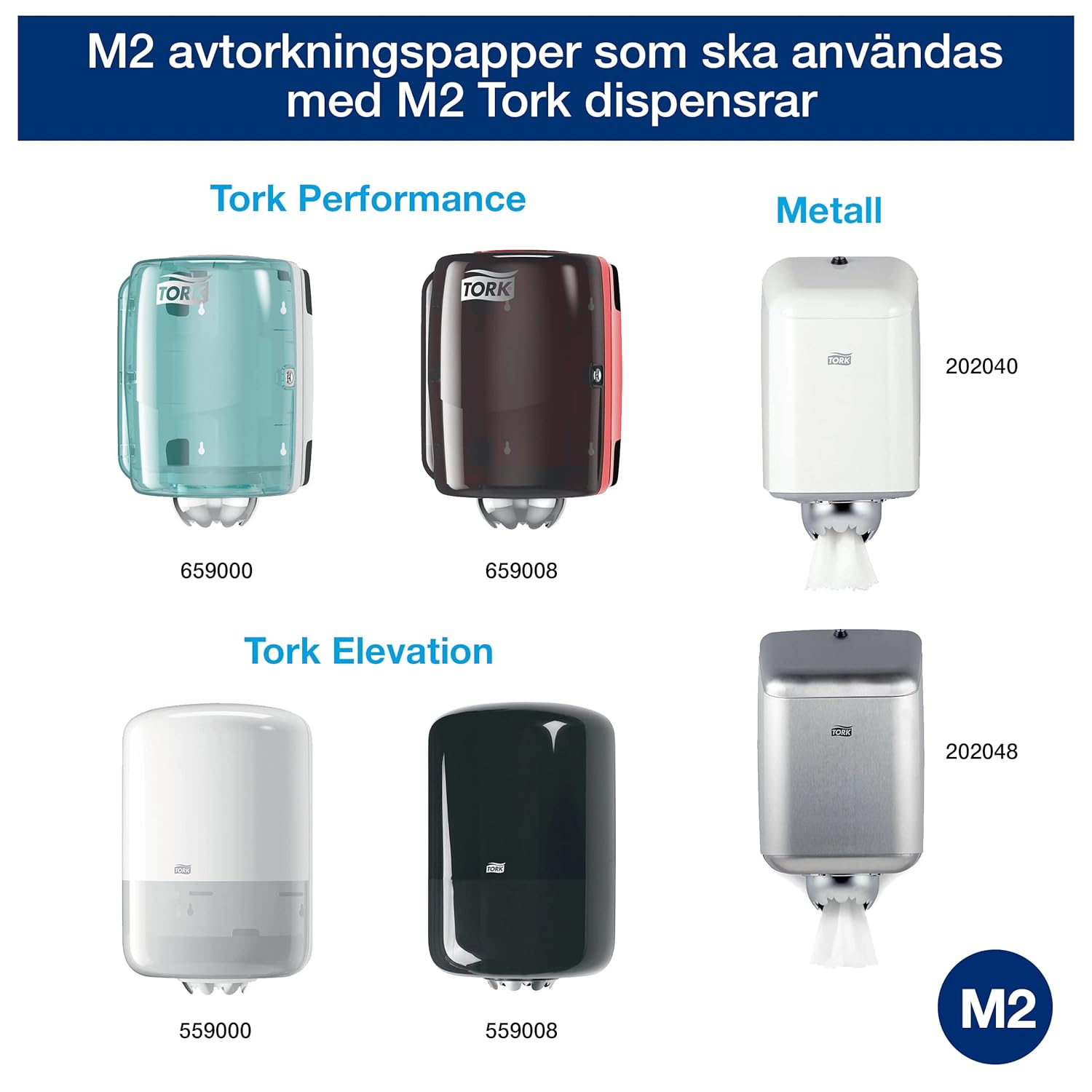 Thumbnail 1 de Tork Papier d’Essuyage Bobine à Dévidage Central M2 – 2 x 275 m, blanc, 1 pli