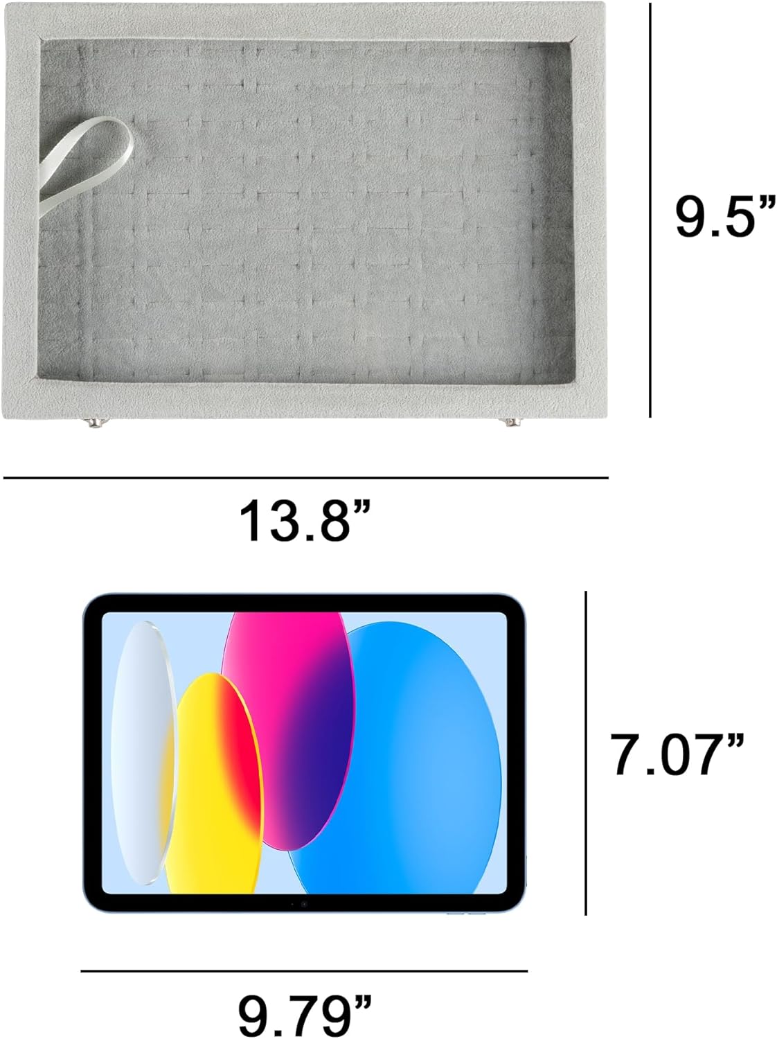 Thumbnail 2 de Frebeauty Organisateur de bagues à 100 compartiments avec plateau en velours et couvercle transparent (Noir)