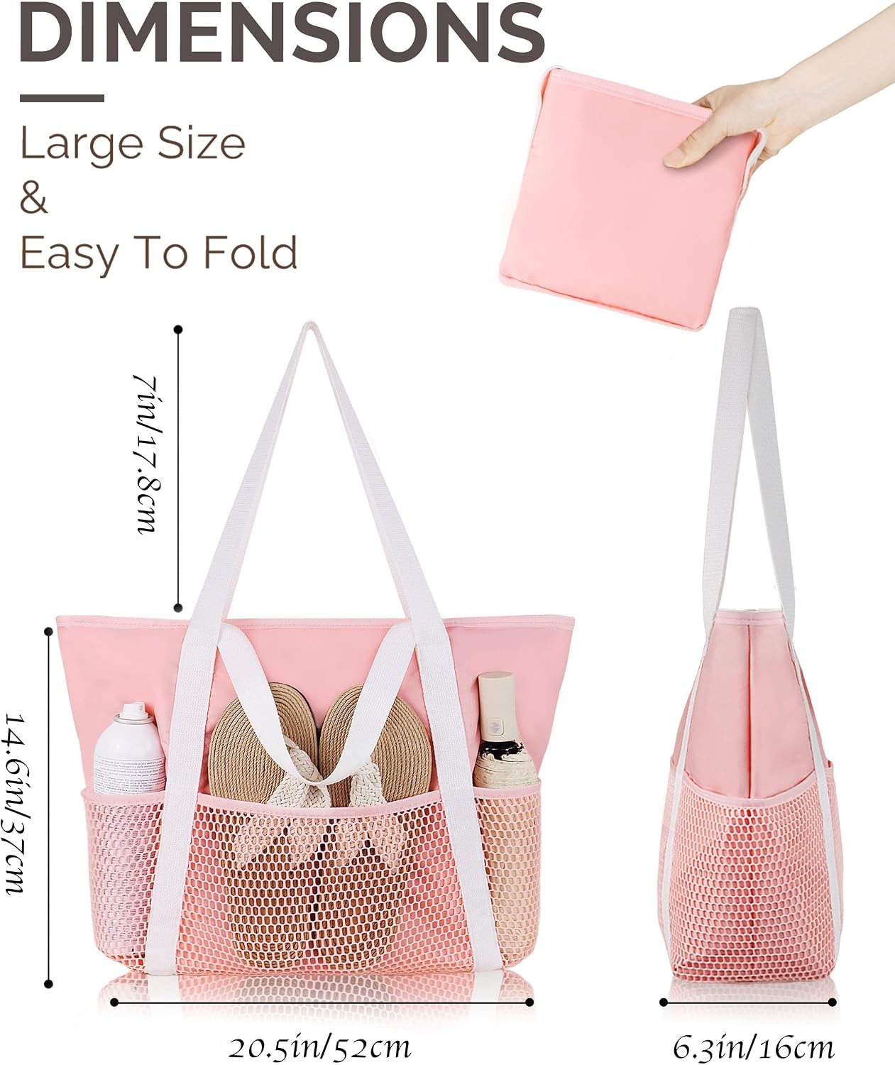Thumbnail 3 de HOMESPON beach tote bag 38.1x15.9x35.6cm