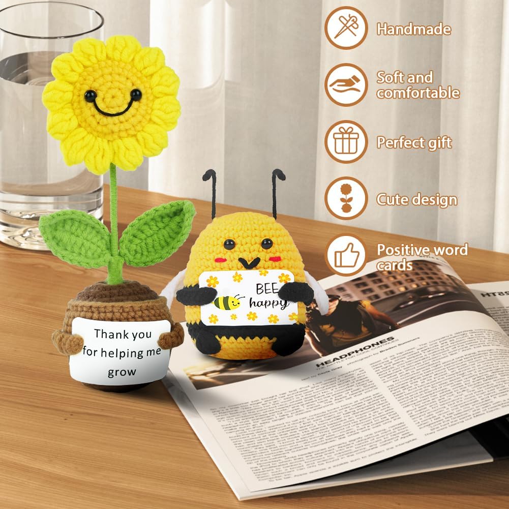 Thumbnail 3 de Vicloon Mini Positive Doll: vaso di lana artigianale per decorazione e regali con biglietto positivo