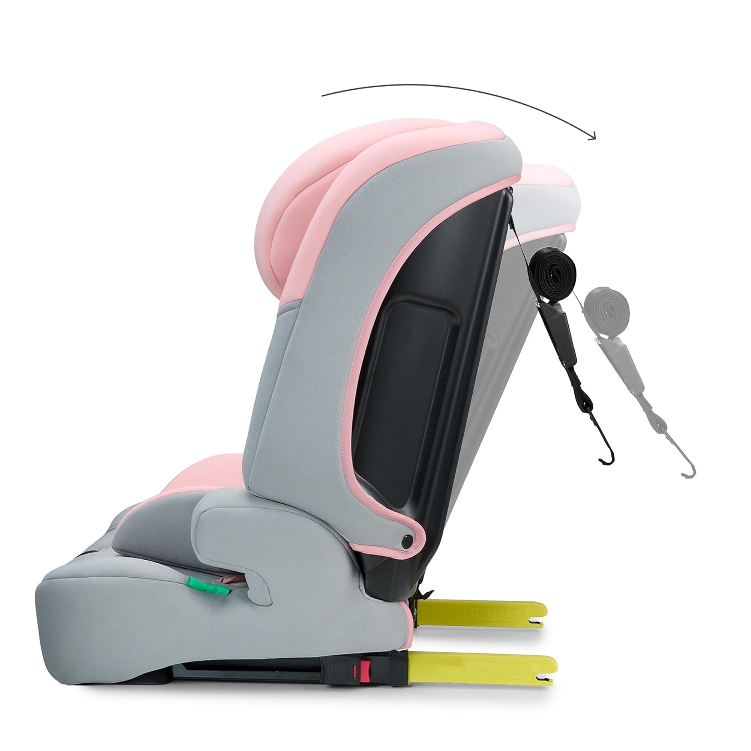 Thumbnail 2 de Kinderkraft SAFETY FIX 3 PRO 76-150 cm Kindersitz — Isofix, Top Tether, 5-Punkt-Gurt, Rosa