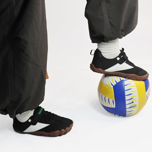 Detalle de SAGUARO Zapatillas Barefoot para niños – Suaves, ligeras y transpirables en negro 35 EU