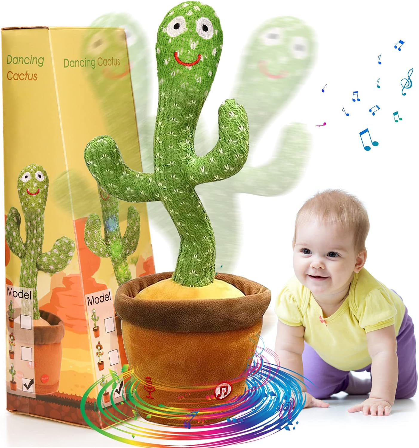 Detalle de seOSTO singing dancing cactus toy 12.6 inch