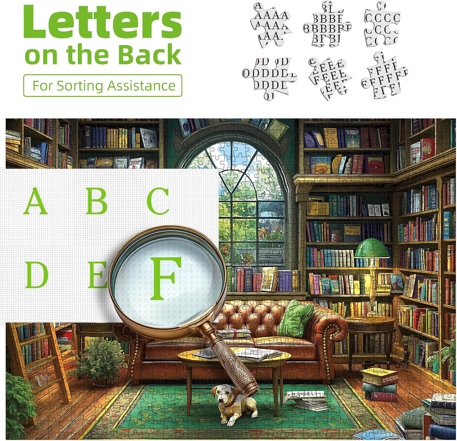 Thumbnail 2 de Blueforest BFJIUJIU-00020 Reading Room 1,000-Piece Puzzle, 27.55 x 19.68 in.
