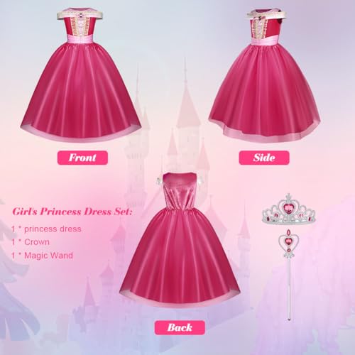 Detalle 1 de URAQT Princess Costumes for Girls, Sleeping Beauty Costumes for Girls Aurora Costume, Princess Fancy Dress Up for Cosplay Halloween Christmas
URAQT Princess Costumes for Girls, Sleeping Beauty…