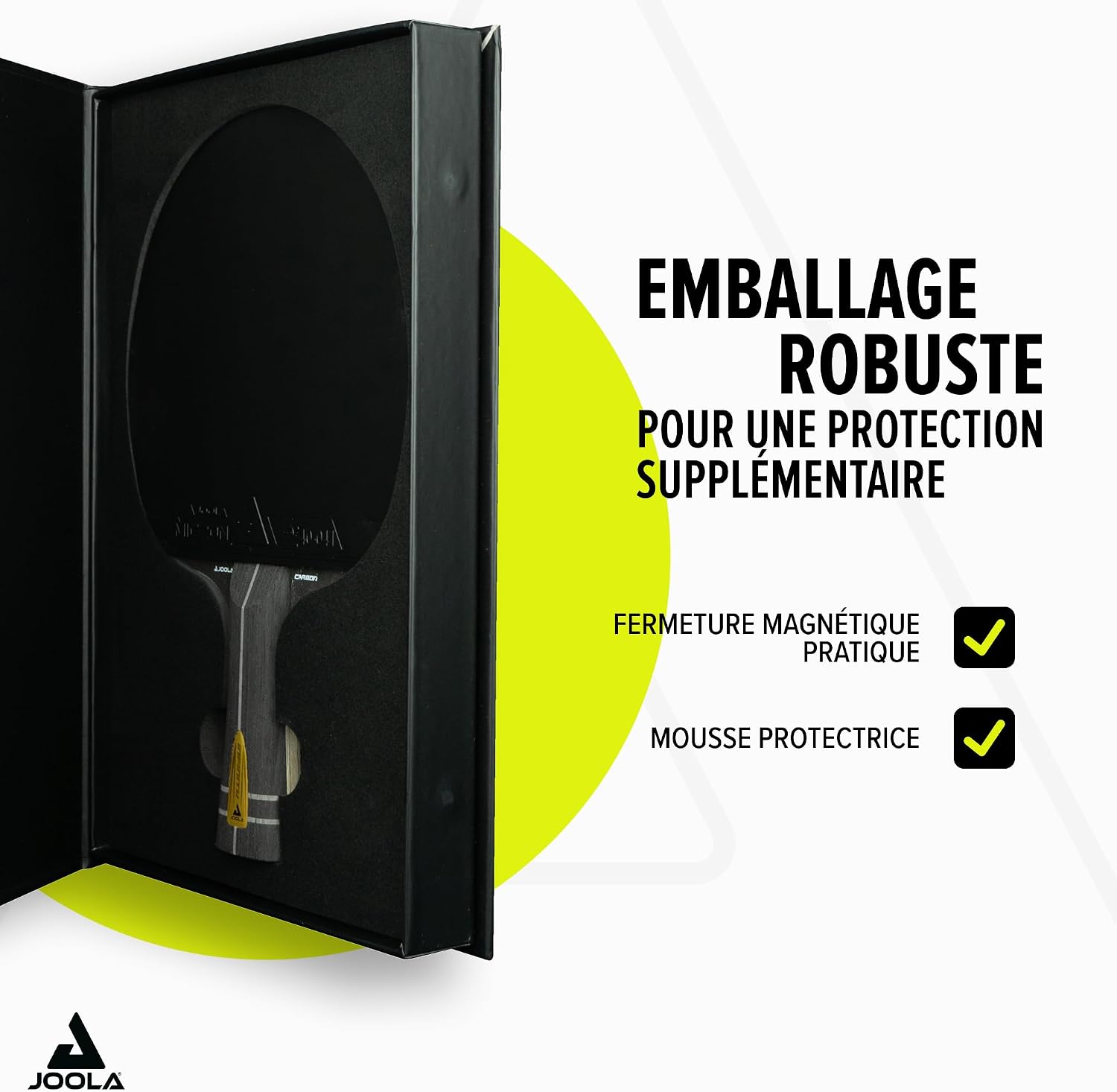 Detalle de JOOLA Infinity: Raquette de Tennis de Table professionnelle en carbone approuvée ITTF