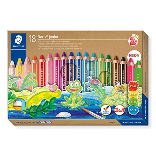 Detalle de STAEDTLER Noris Junior 140 C18 — estuche 18 colores 🎨