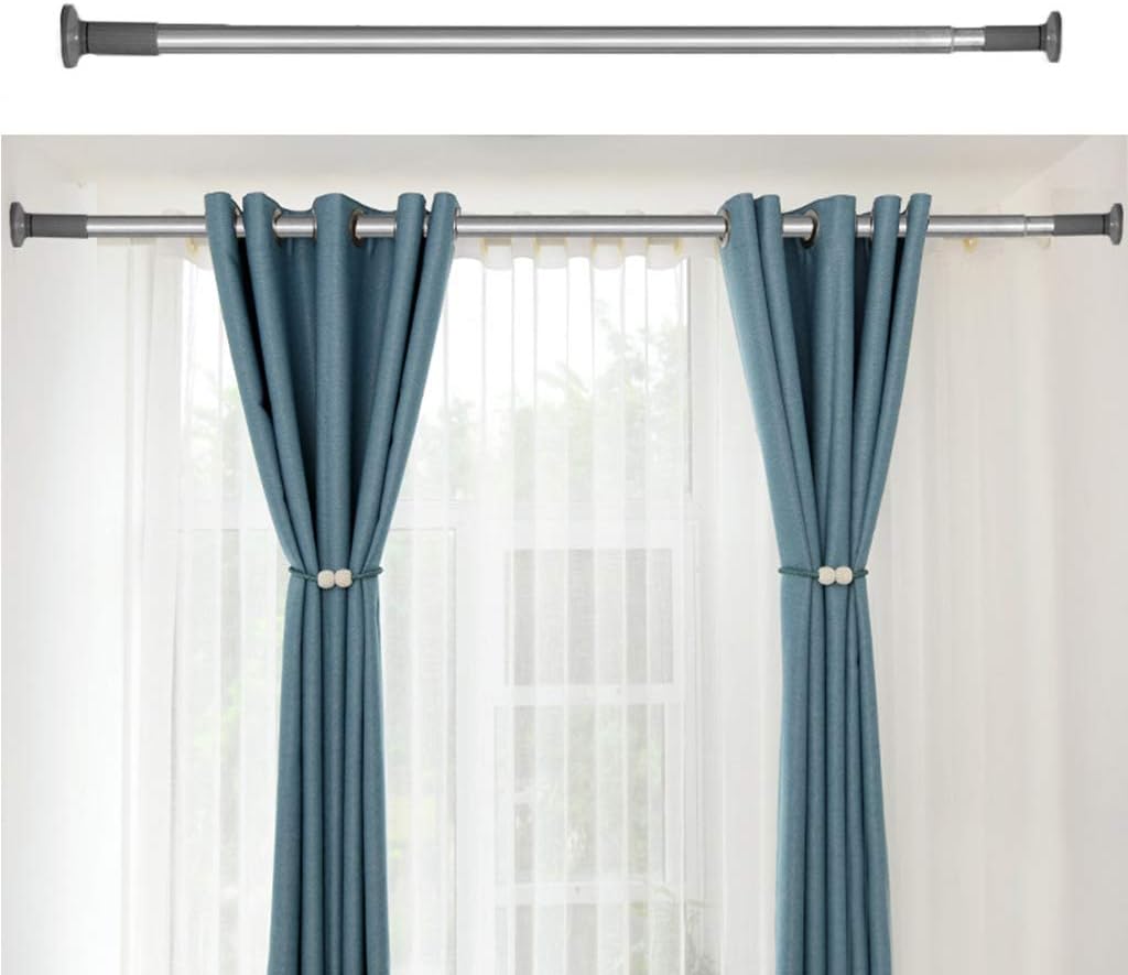 Tringle à rideau extensible SuoAirNuo 92–430 à tension (acier inox) sans perçage, diamètre 32 mm
