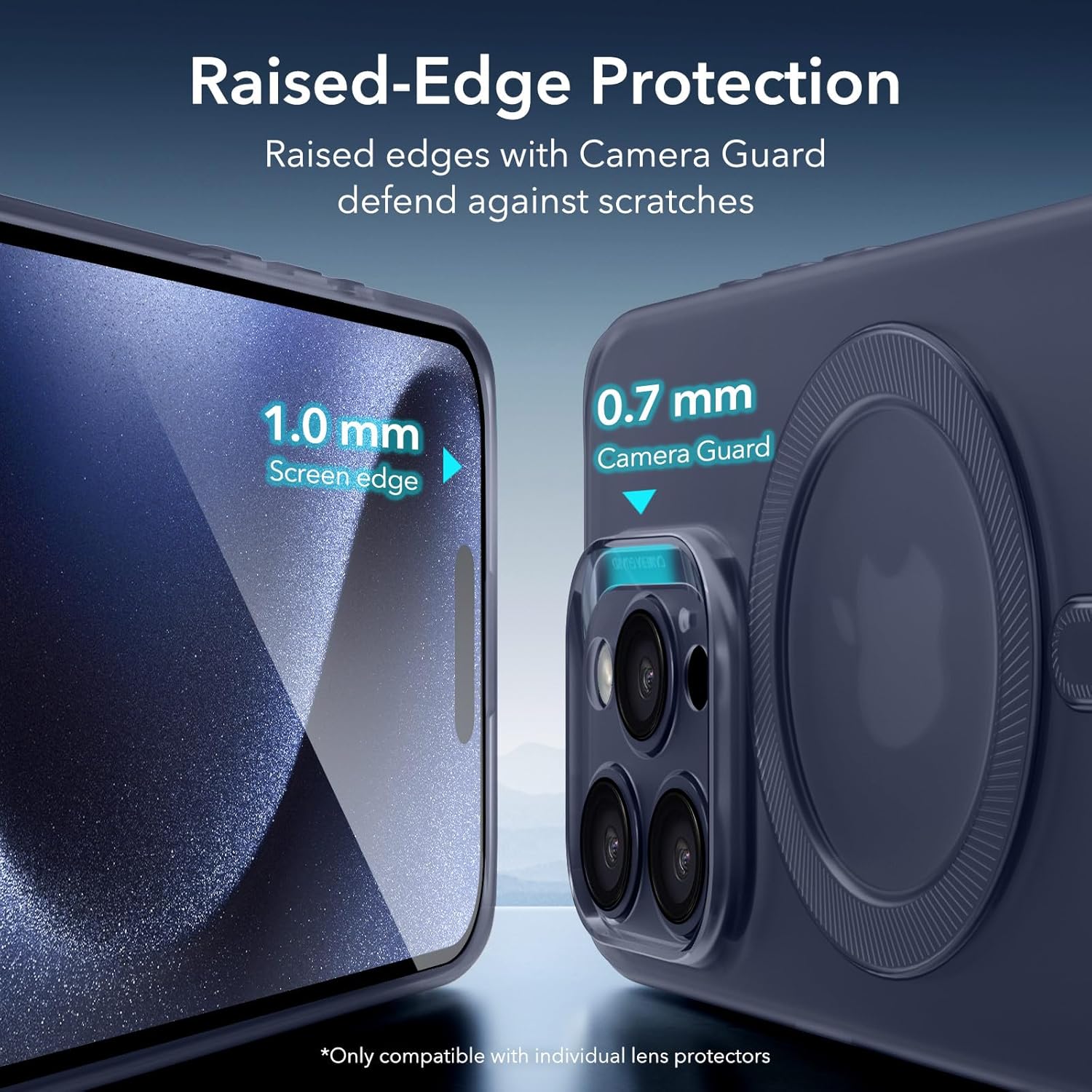 Thumbnail 6 de ESR Coque Zero Series pour iPhone 15 Pro Max – Bleu, MagSafe et Protection Militaire