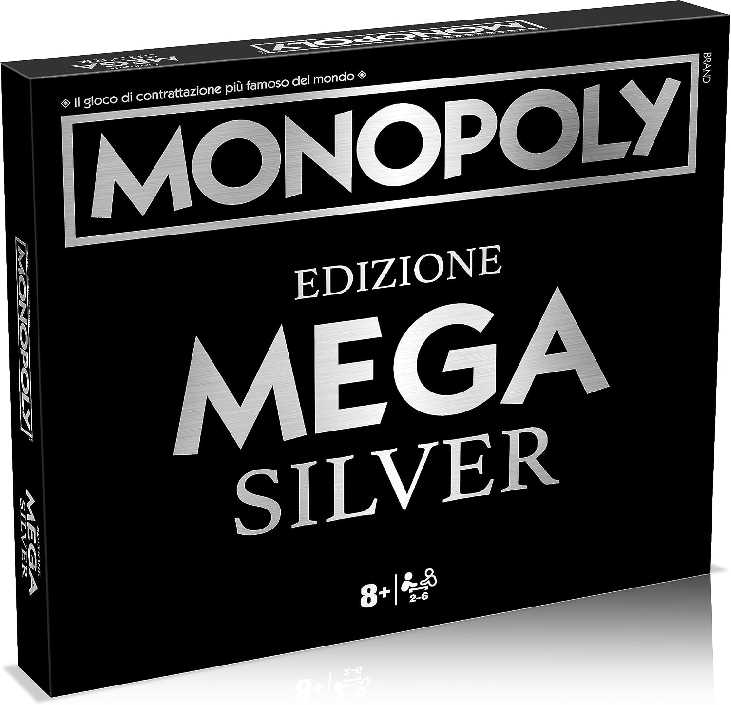 Detalle de Winning Moves Mega Monopoly Edizione Black e Silver – Gioco da Tavolo Edizione Italiana WM04135-ITA-6