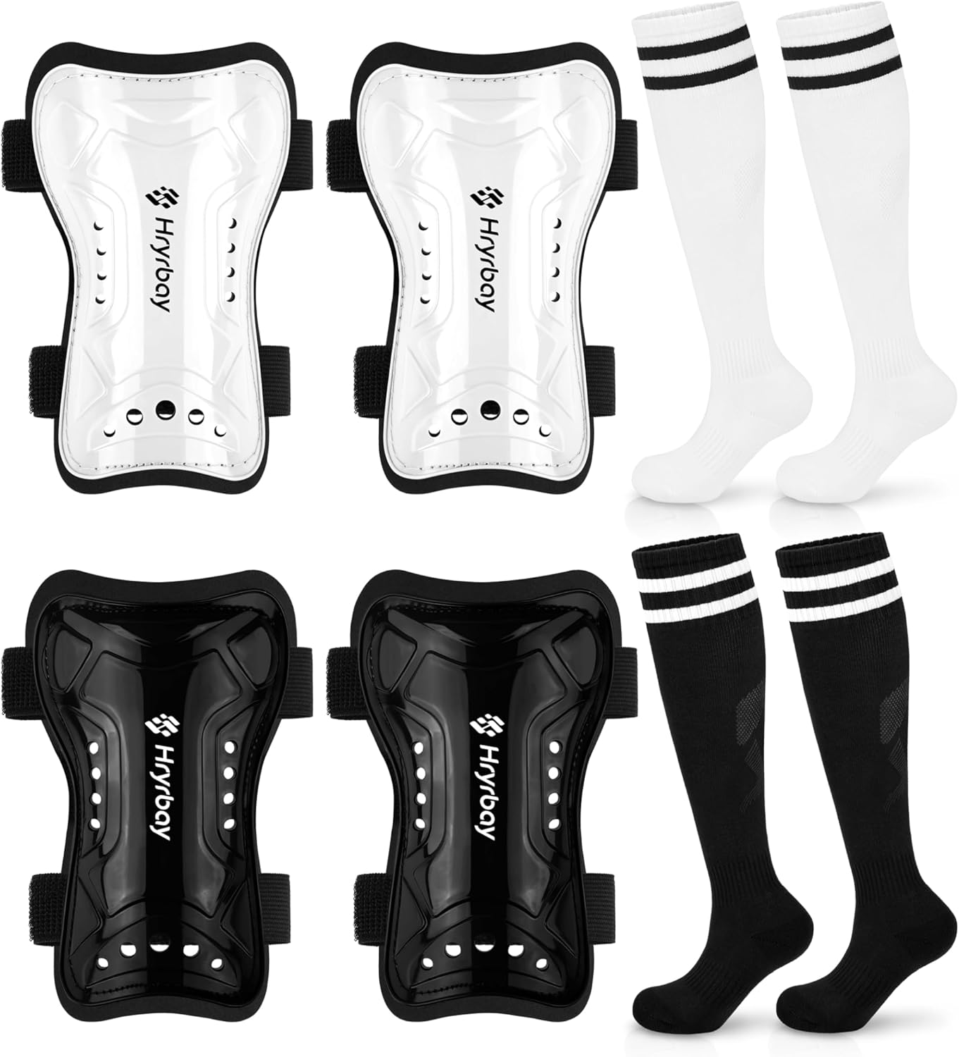 Thumbnail 6 de Hryrbay Kids Soccer Shin Guards and Socks (Toddler Sizes 3–15) with Double Elastic Straps