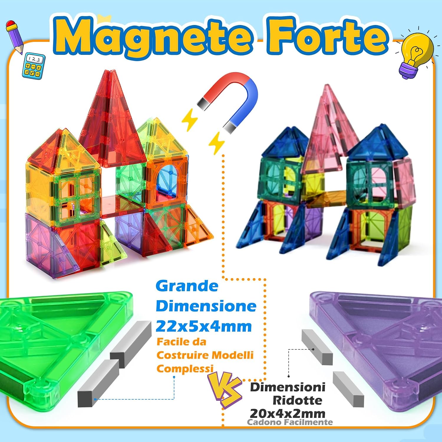 Thumbnail 5 de Wootoyz Costruzioni magnetiche 44 pezzi 🧩
