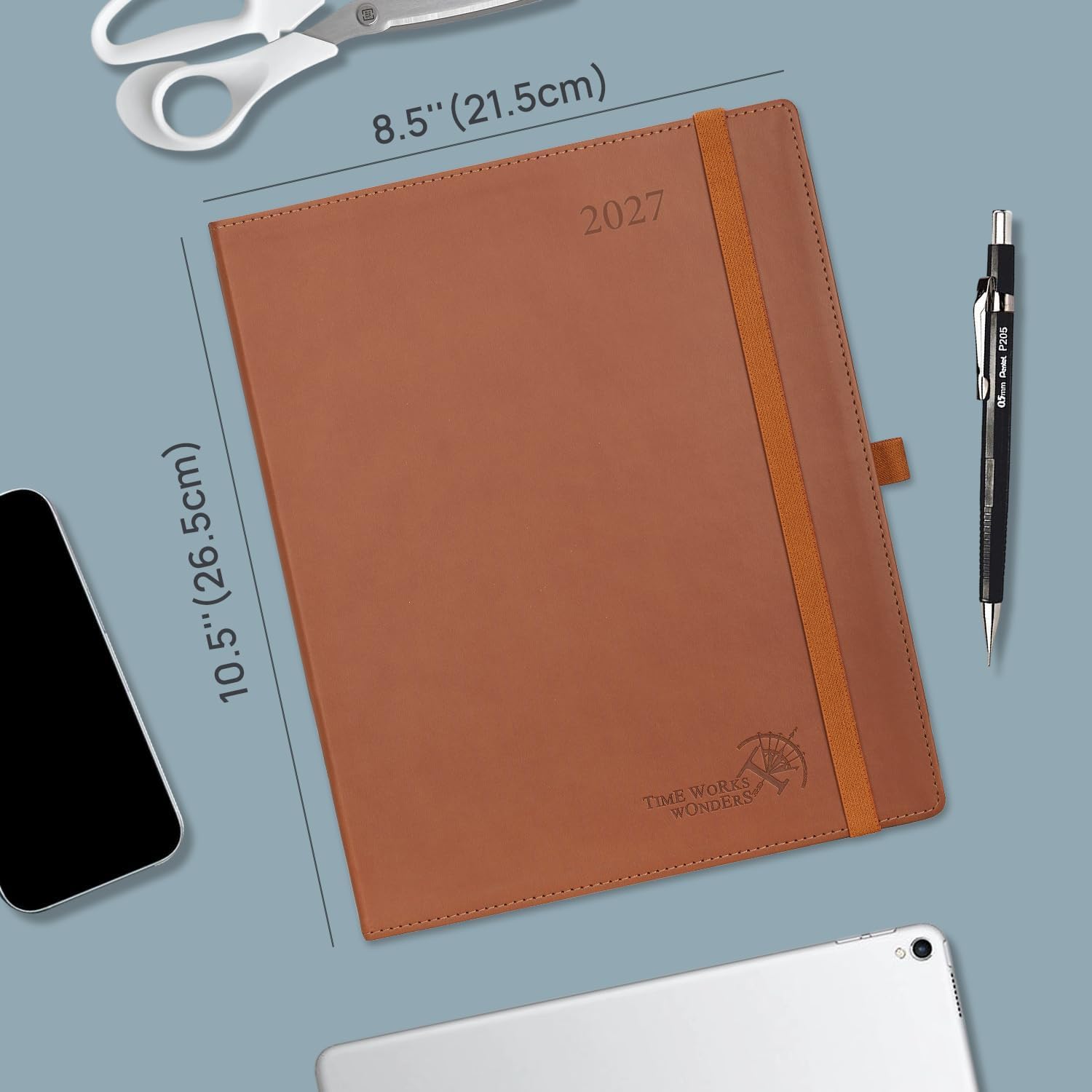 Detalle de POPRUN 2027 Planner, 8.5" x 10.5" Weekly and Monthly Appointment Book