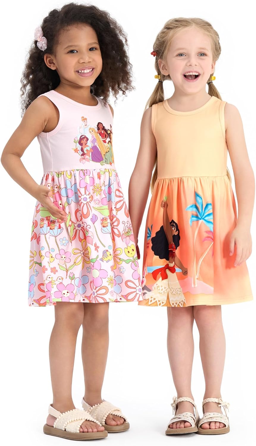 Thumbnail 5 de Disney Princess Multi-Character Dress for Girls: Sleeveless & Short Sleeve Summer Outfit