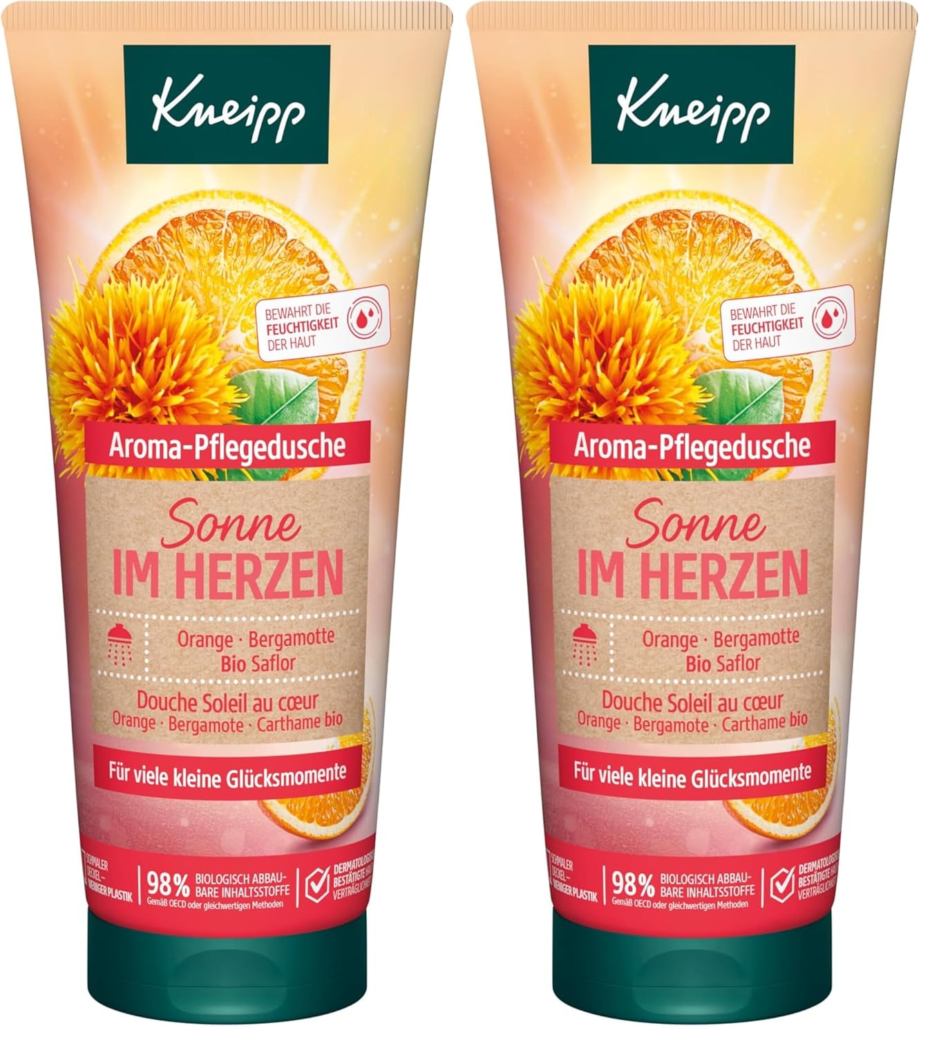 Thumbnail 3 de Kneipp Aroma-Pflegedusche „Sonne im Herzen“ Multipack (6 x 200 ml) mit Orange, Bergamotte & Bio Safloröl