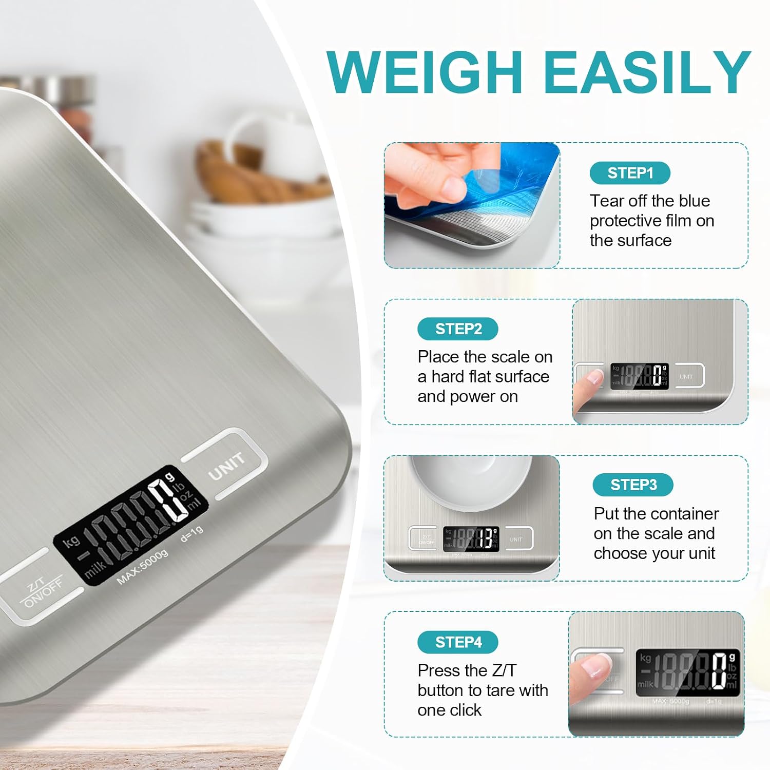 Thumbnail 4 de 11 lb Kitchen Scale for Baking ⚖