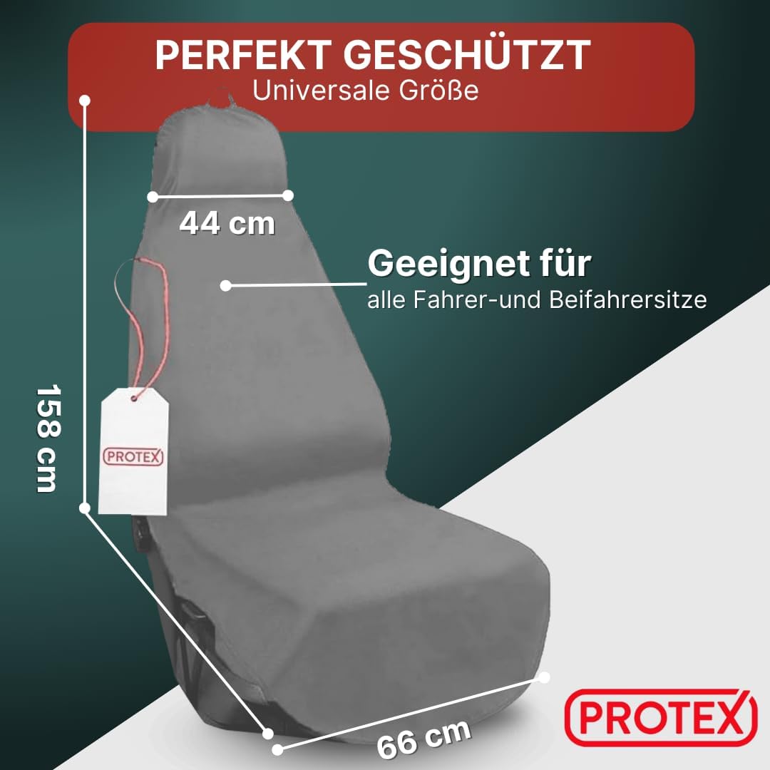 Detalle de PROTEX Sitzschoner für Autositze – Universal passender Werkstatt-Schoner, Testsieger 2025