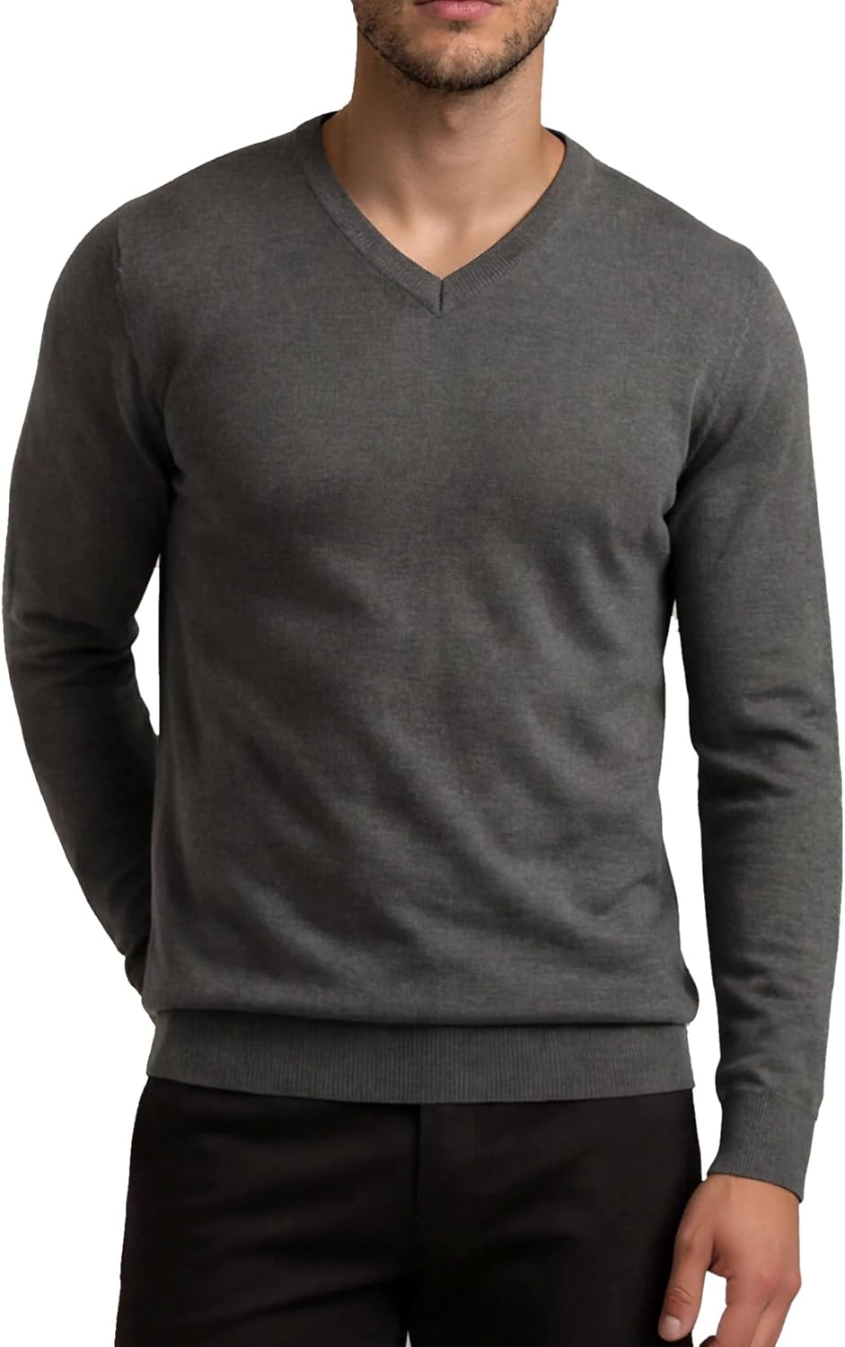 Thumbnail 6 de Xact Pull à col en V en Coton pour Homme — pull léger en 100% coton, polyvalent