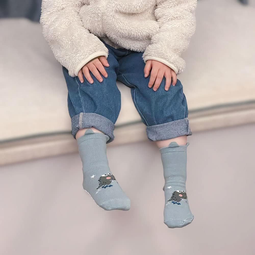 Detalle de FedMois 5er Pack Baby Kleinkinder ABS rutschfeste Sneaker Socken mit Tiermotiven aus Baumwolle