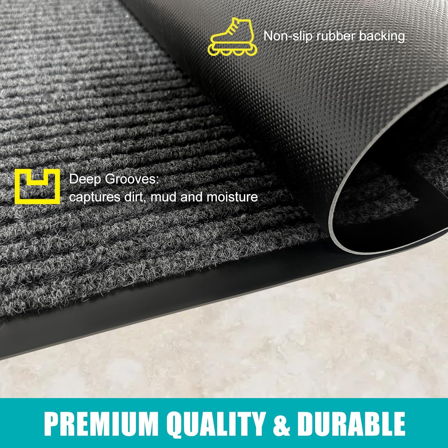 Detalle de Azadx 3'x4' Heavy Duty Front Door Mat