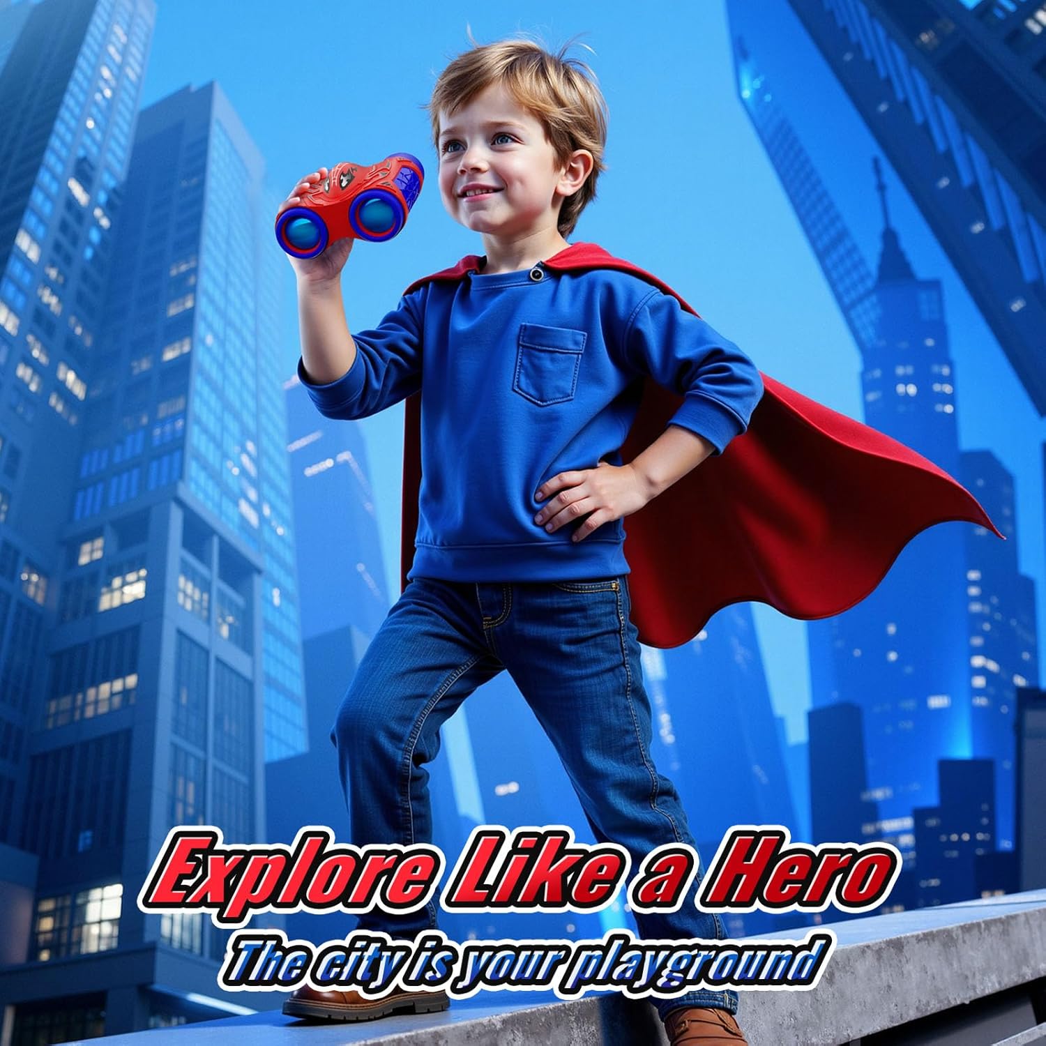 Thumbnail 5 de Kids Binoculars (Age 3–9) with Bird Watching Manual & Compass – Outdoor Garden & Park Explorer Toy