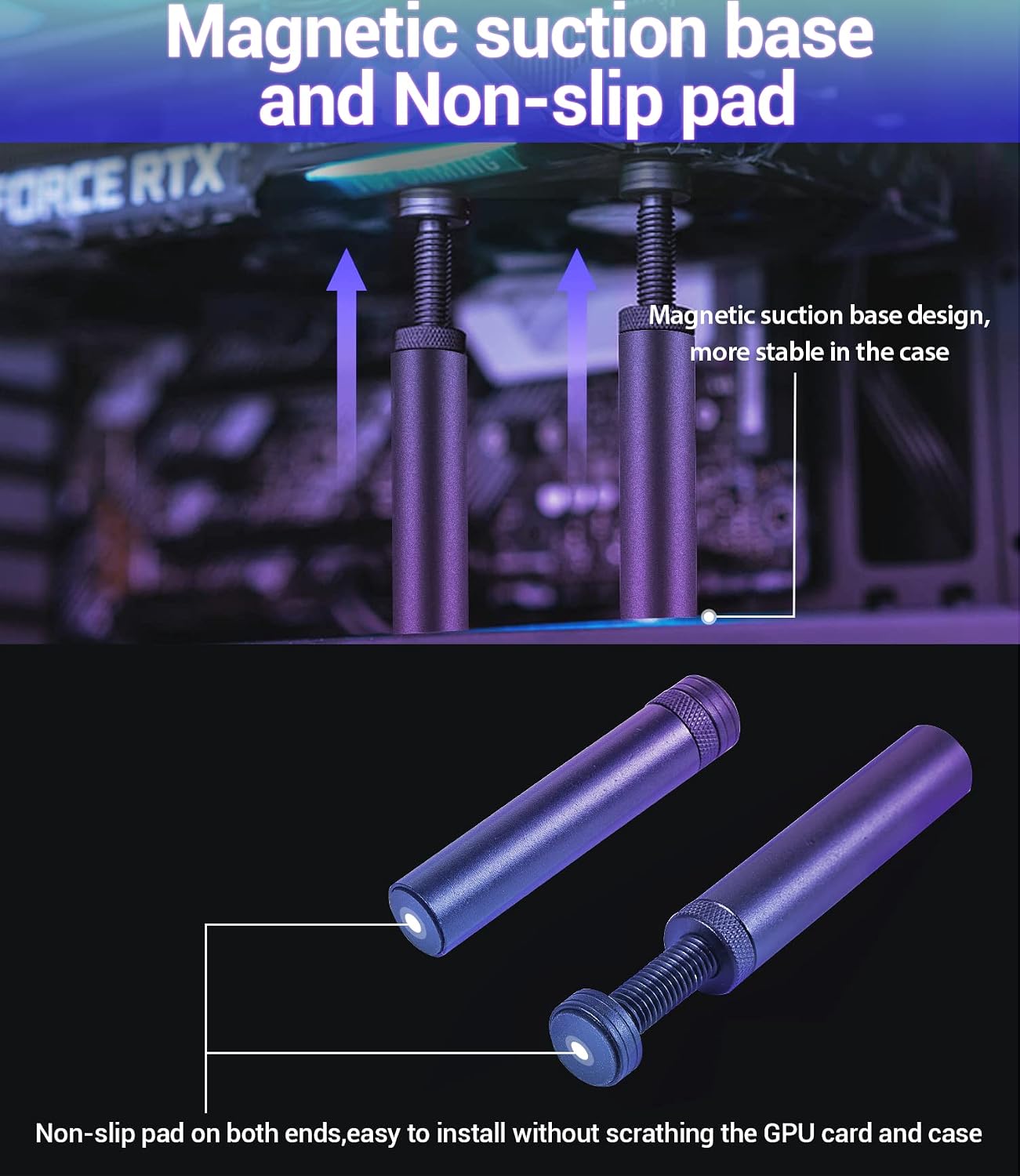 Detalle de GPU support bracket, 50–85 mm