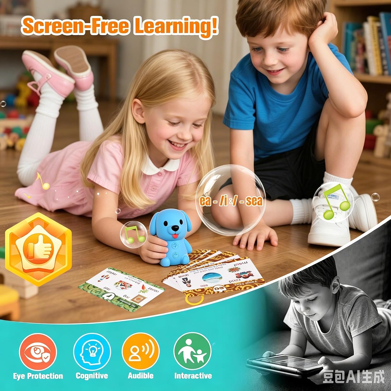 Thumbnail 2 de Phonics Flash Cards with Talking Pen, 75 Cards