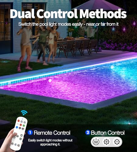 Thumbnail 2 de DeeprBlu 2026: Luces LED para Piscinas con Control Remoto (Recargables, 9 Modos)