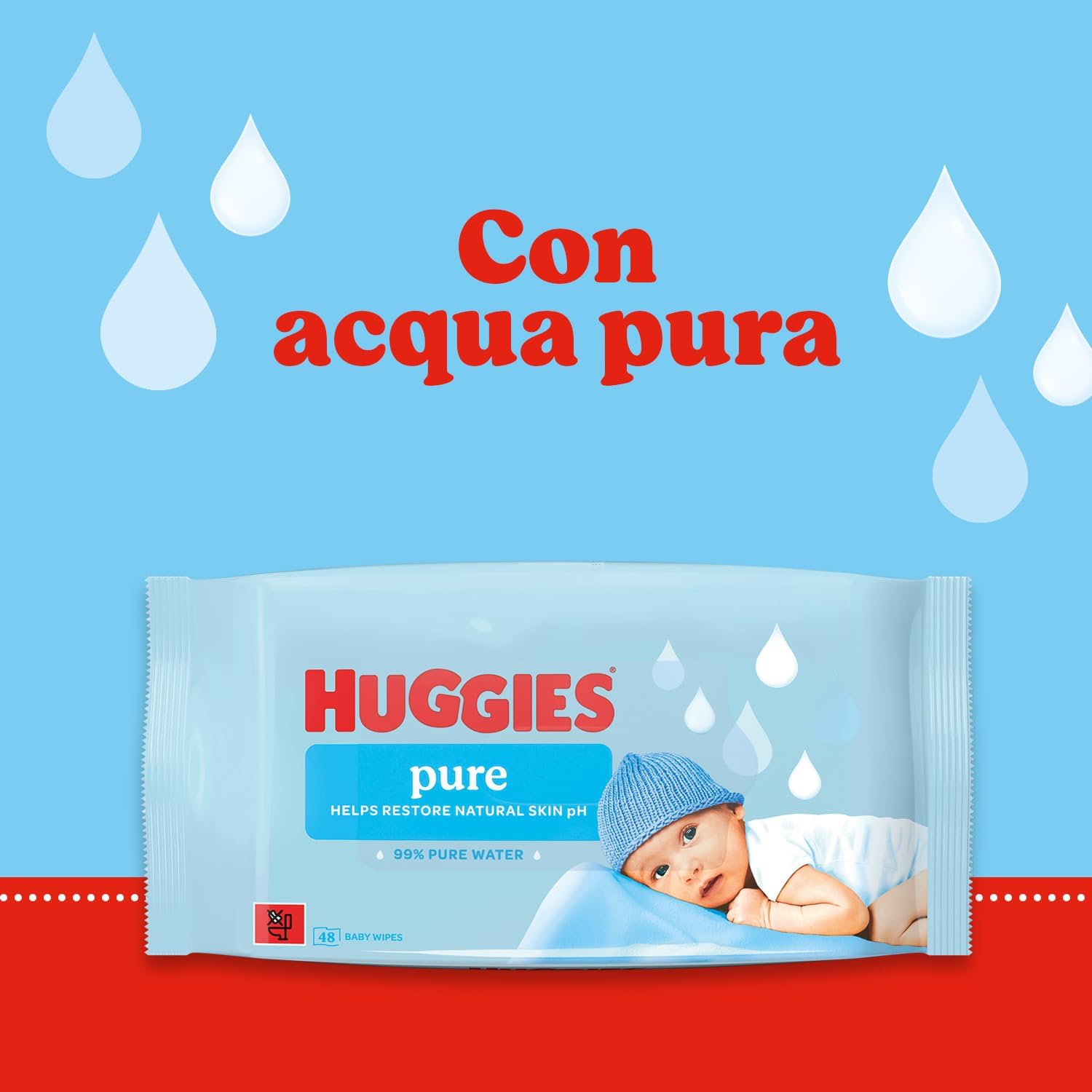 Detalle de Huggies Natural Salviette neonato 672 Pz (12 x 56) a base 99% acqua purissima