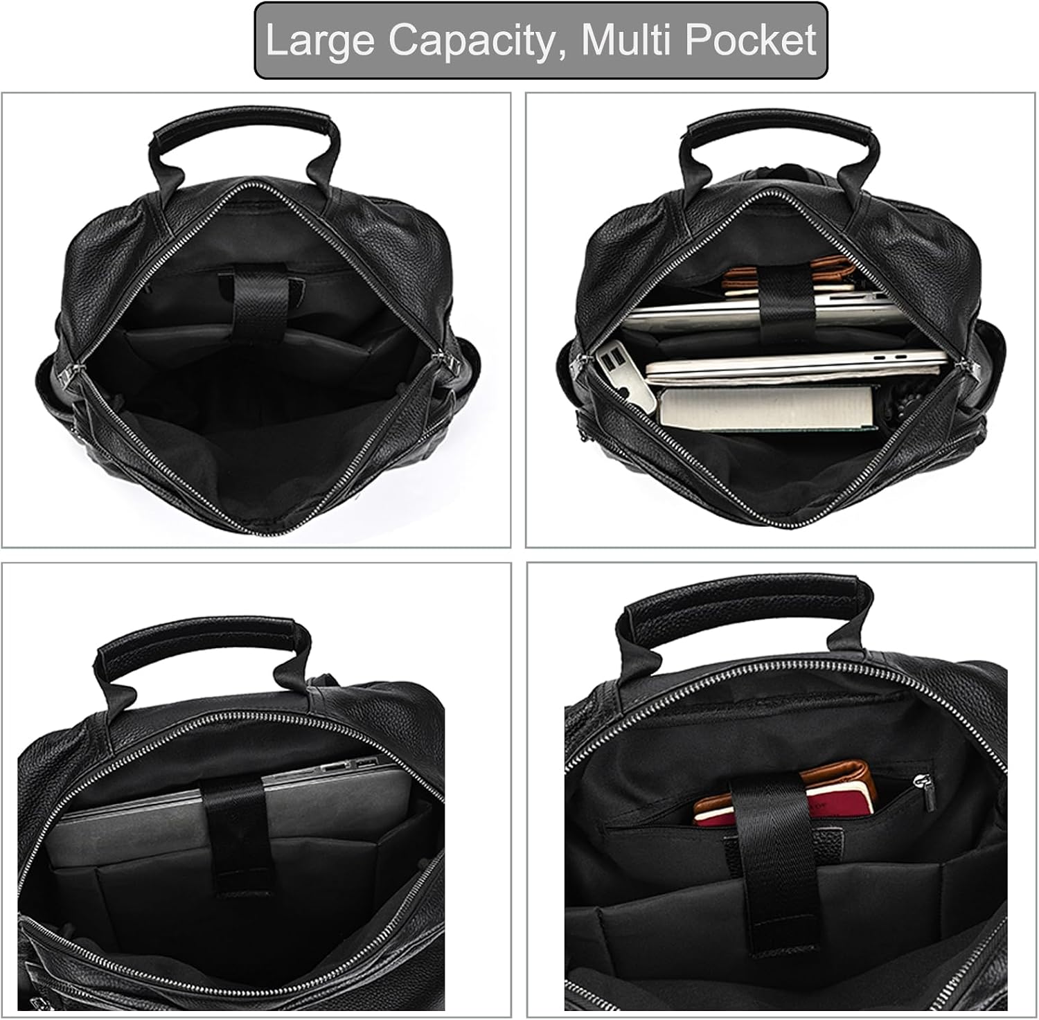 Detalle de LUUFAN Genuine Leather Laptop Backpack
