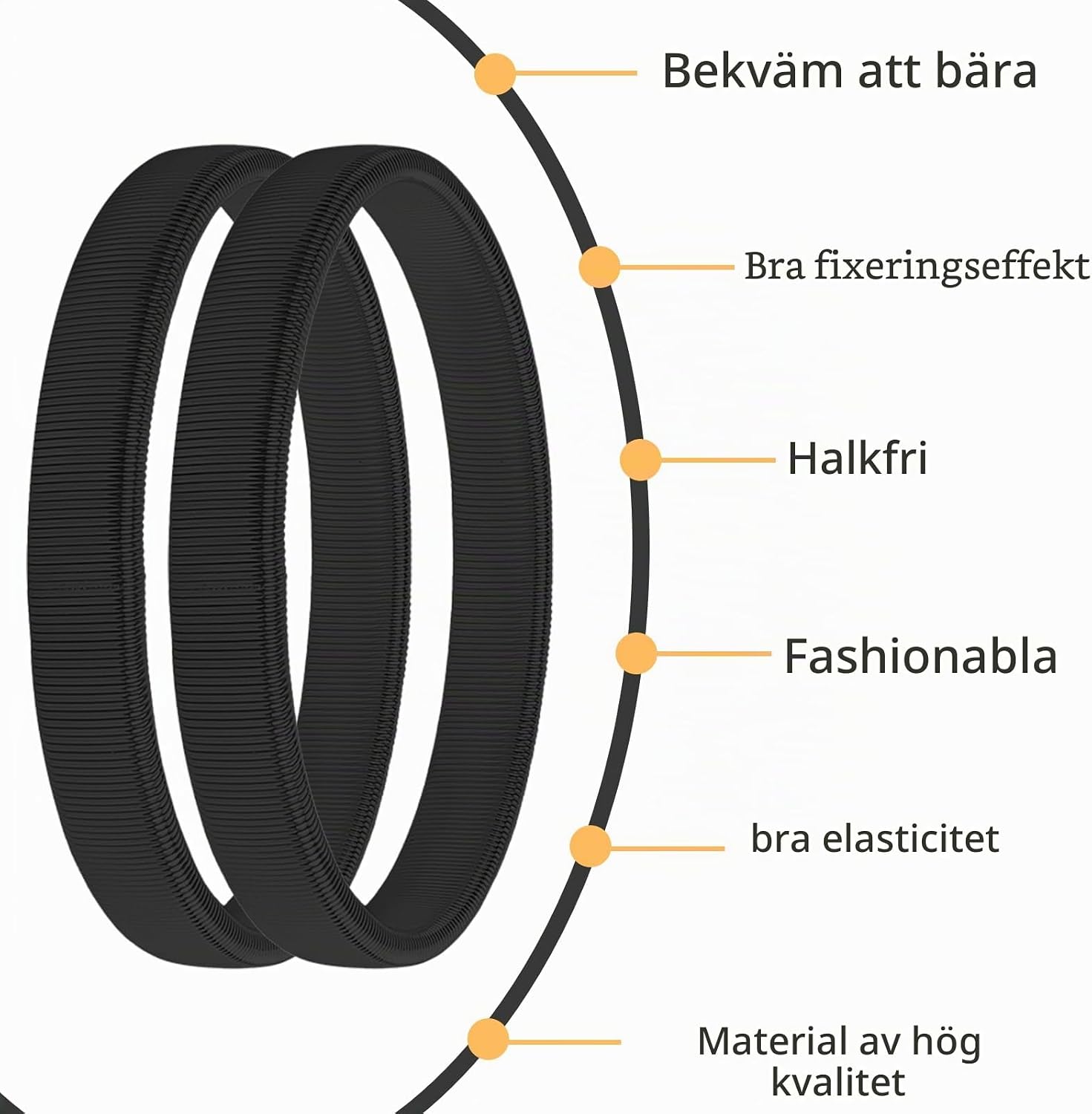 Detalle de Aomig skjortärmhållare i elastisk metall, justerbara band i 2-pack