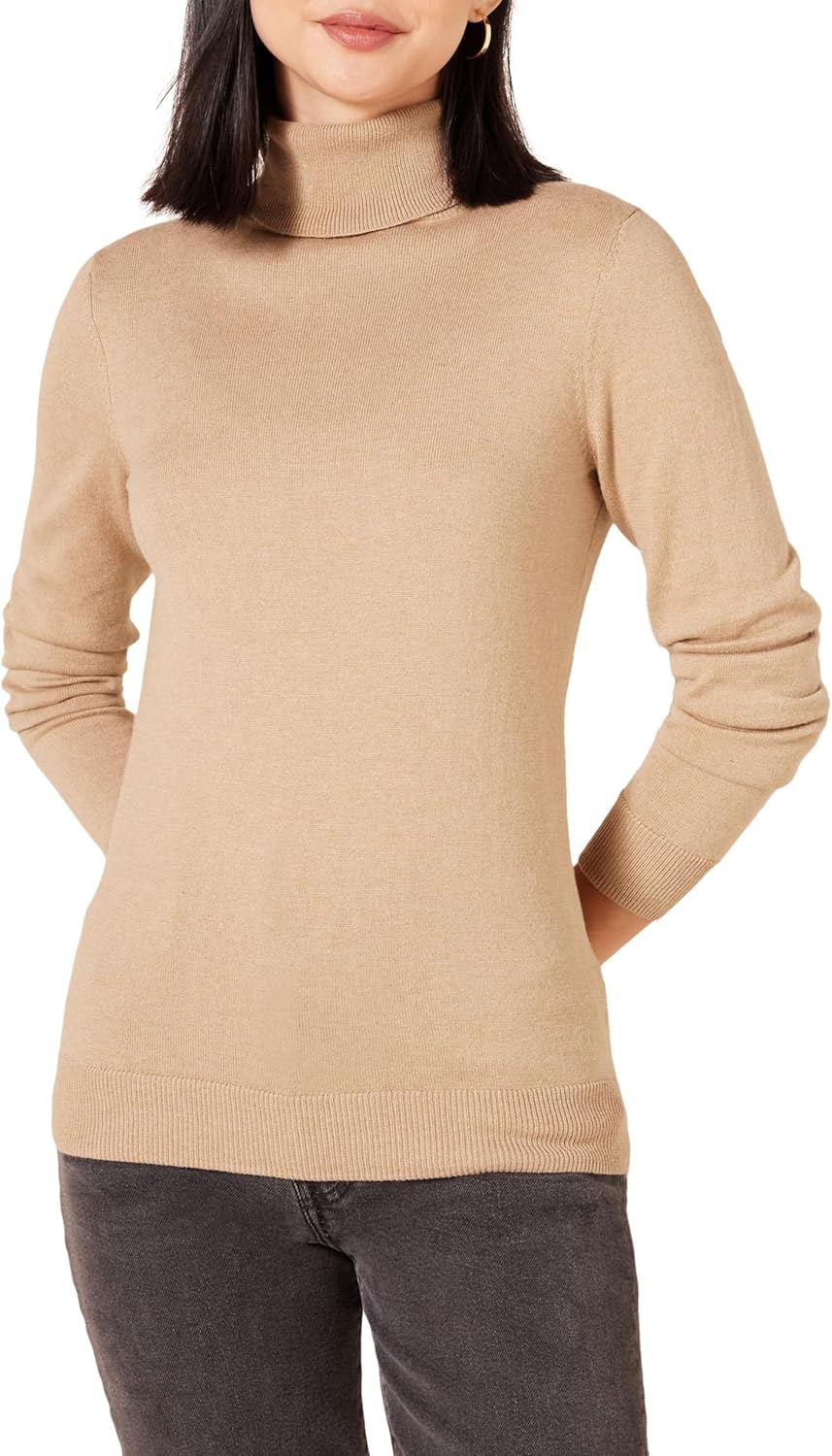 Thumbnail 4 de Leichter Rollkragenpullover für Damen mit Baumwollmischung – Amazon Essentials, klassischer Schnitt (auch in Übergröße)