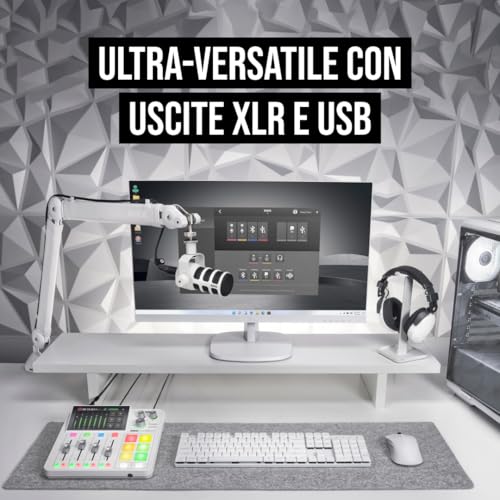 Thumbnail 6 de RØDE PodMic USB: microfono da podcasting ibrido XLR/USB-C (Bianco)