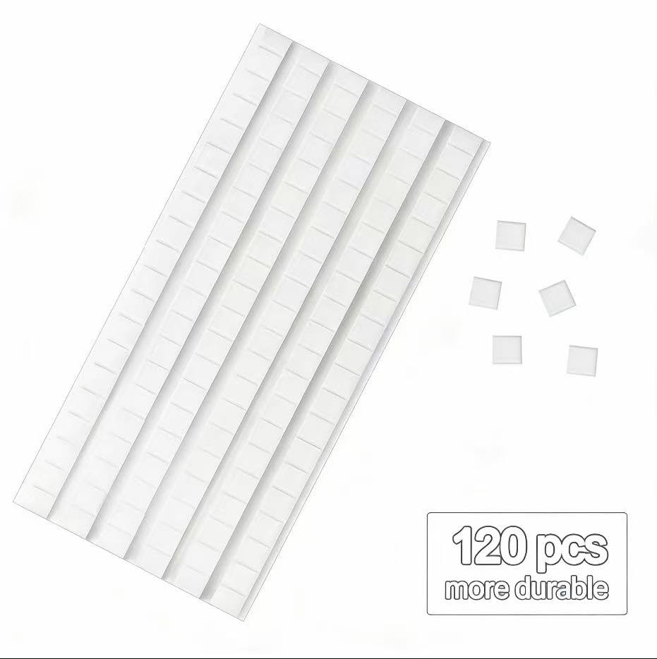 Detalle de Feosky Adhesive Putty, 120 Reusable White Mounting Squares