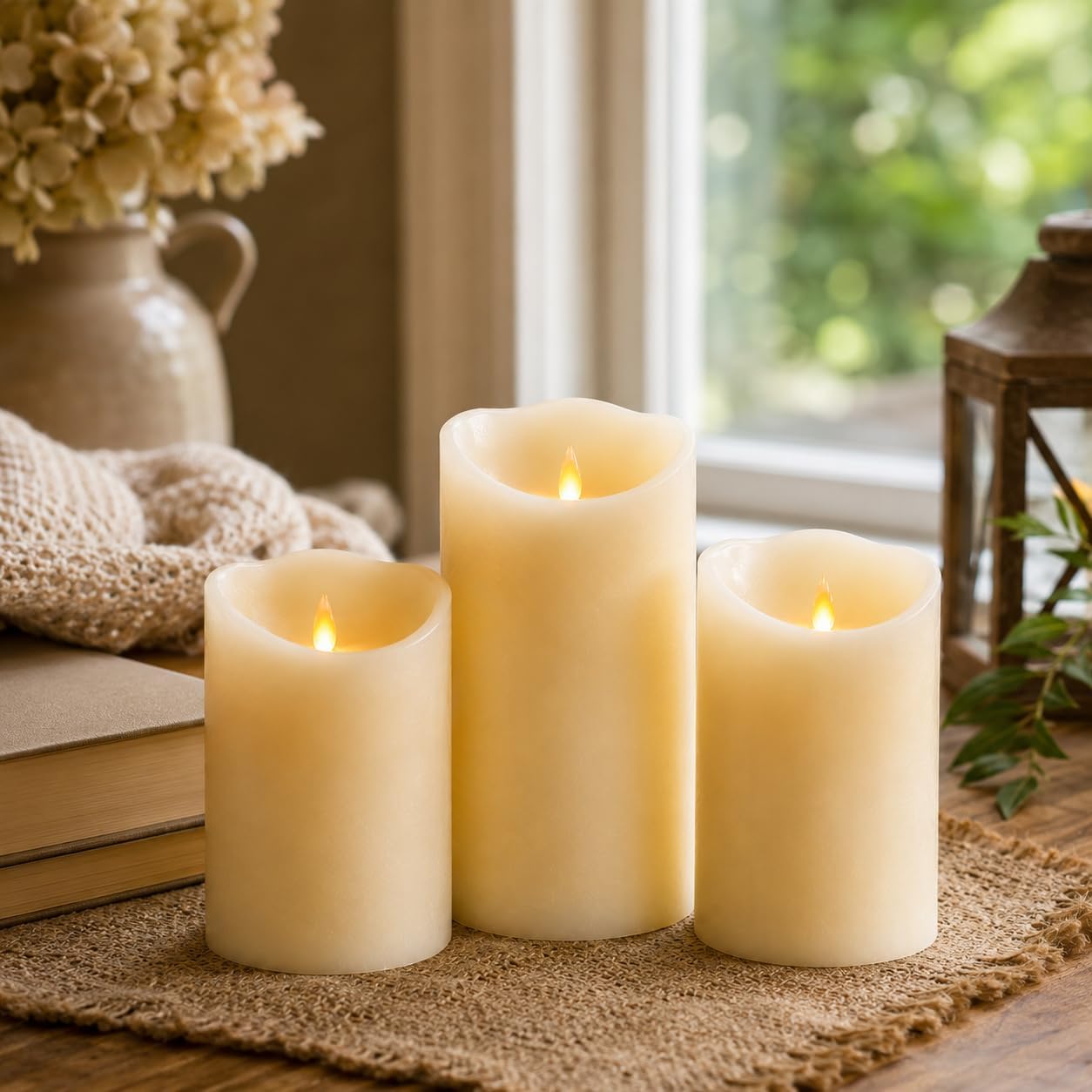 Detalle 2 de Da by DBY002 Flameless LED Candles, 3-Pack with Moving Flame and Remote