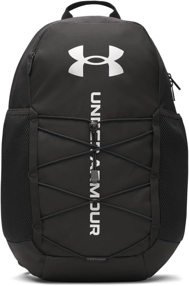 Detalle de Under Armour Hustle Sport 6.0 Backpack (001) Black/Black/Metallic Silver