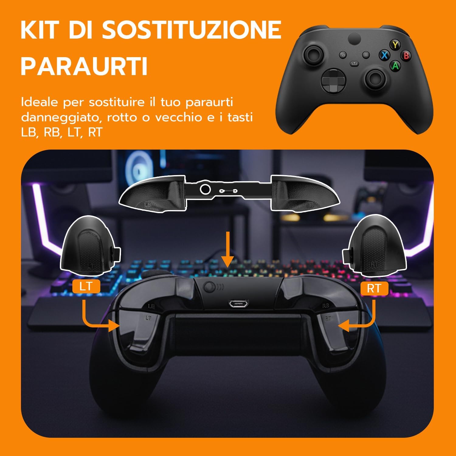 Thumbnail 1 de Mcbazel Pulsanti di Ricambio LB RB LT RT per Xbox Series