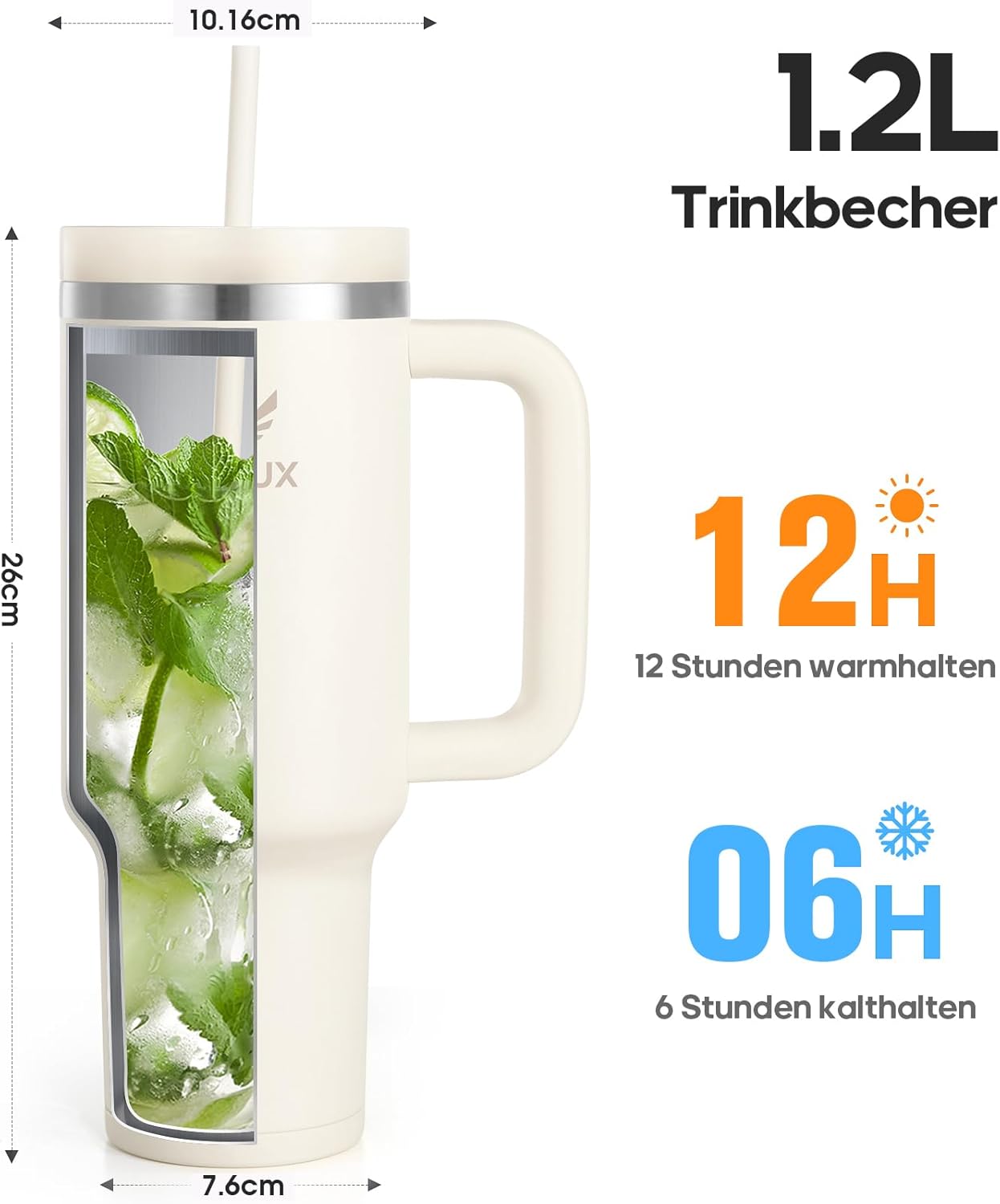 Thumbnail 3 de Gedux Trinkflasche mit Strohhalm 1,2 l