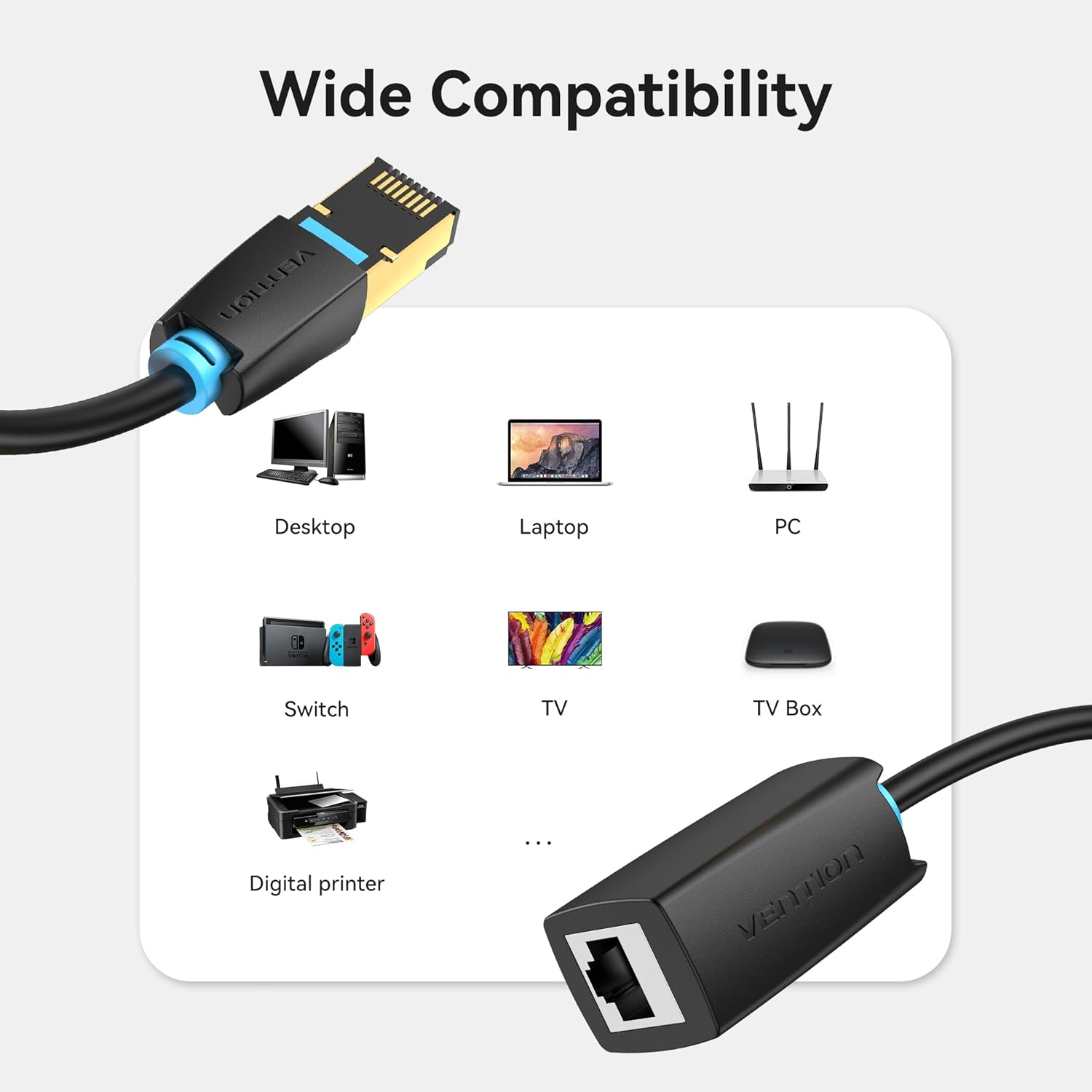 Thumbnail 5 de VENTION Cat8 5m Ethernet Extension Cable review