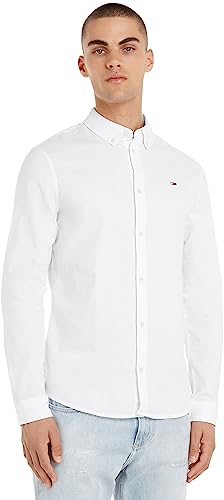 Detalle de Tommy Jeans Tjm Slim Stretch Oxford Camisa blanca XS