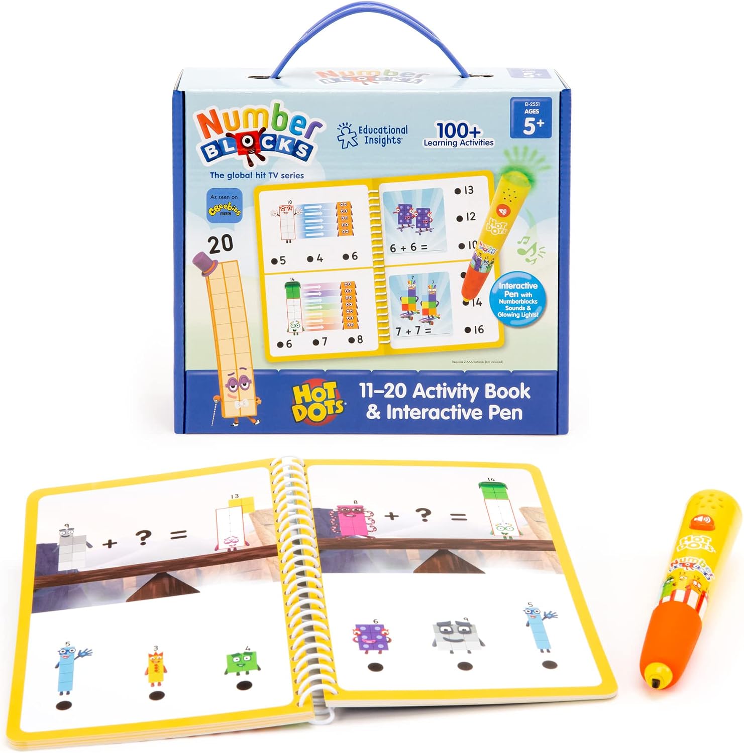 Learning Resources Hot Dots Numberblocks 11–20 libro attività 60 giochi