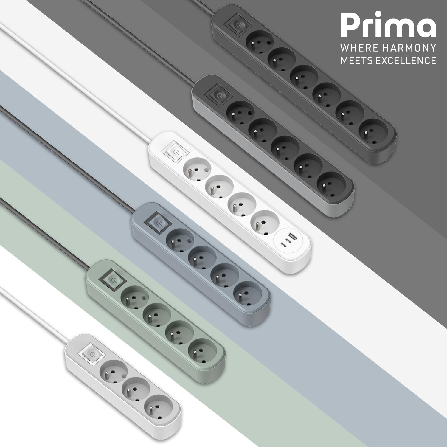 Thumbnail 6 de Electraline 32041 Bloc 4 prises avec interrupteur
