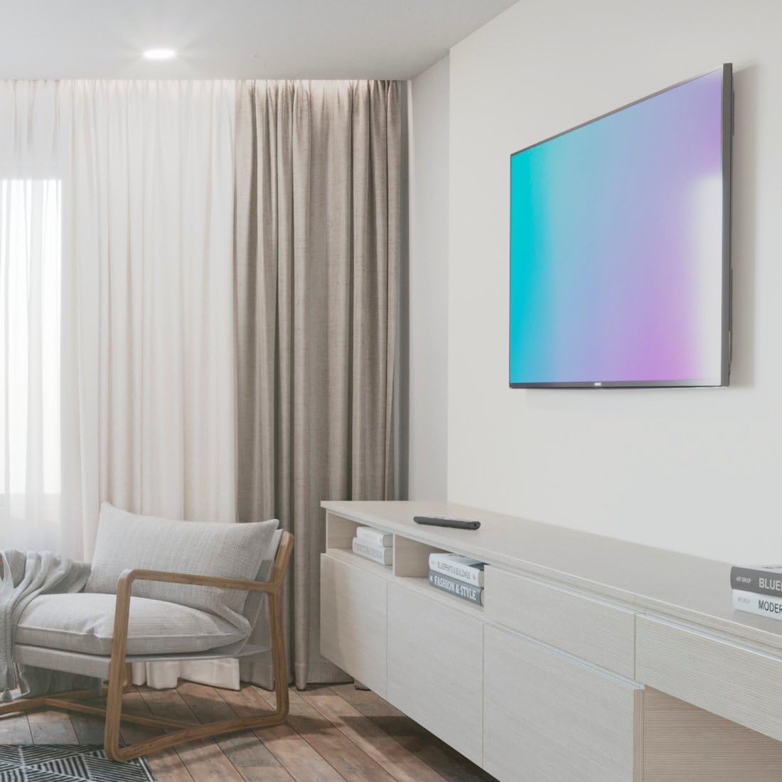 Thumbnail 1 de Hama Support Mural TV Fixe Garantie 10 ans — TV 32 à 75" jusqu’à 40 kg, VESA jusqu’à 600 x 400, faible distance 2,3 cm