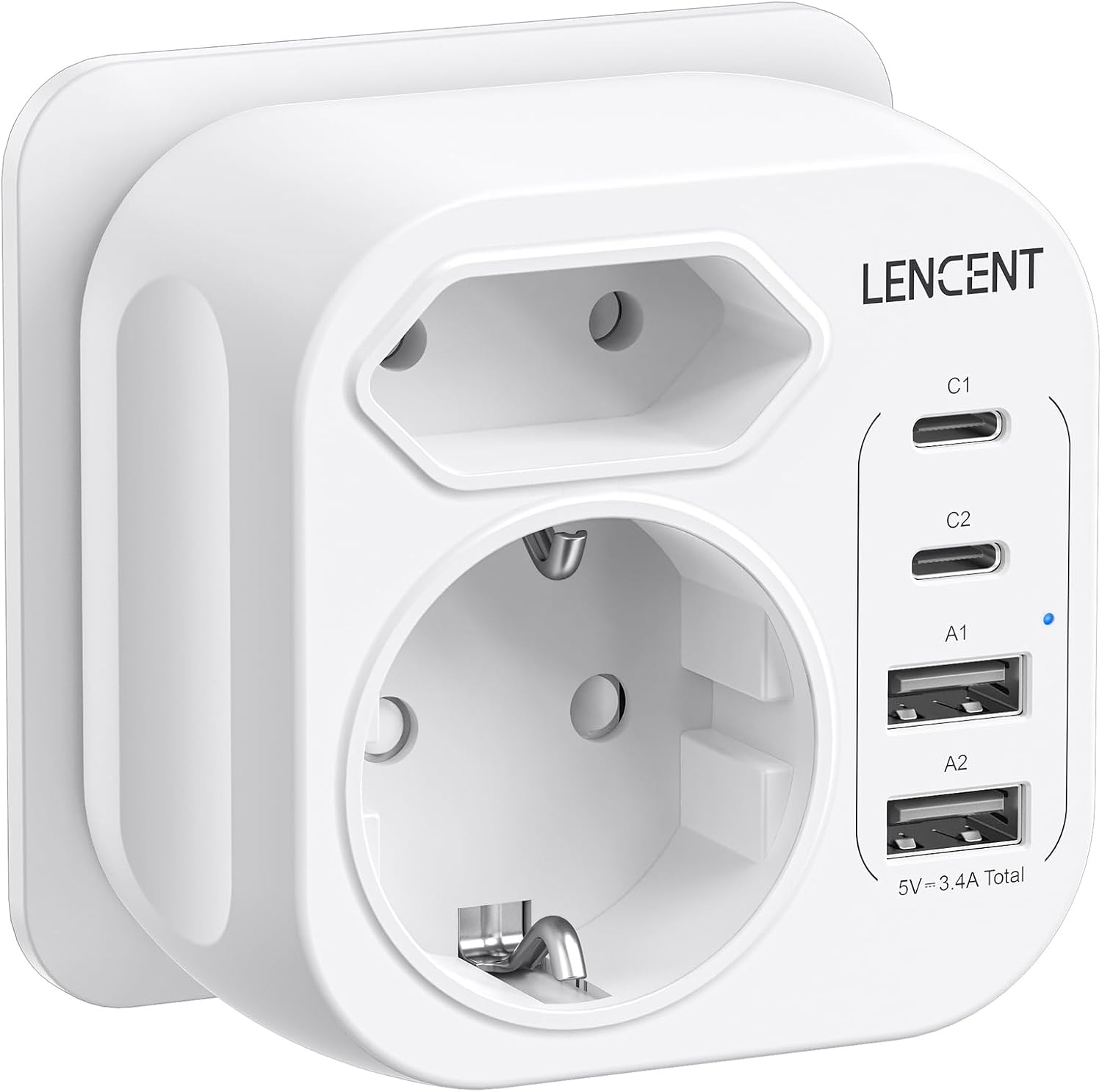Detalle de LENCENT Prise USB 6 en 1 🔌