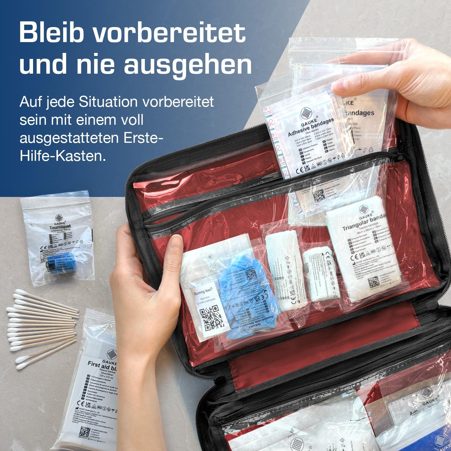 Detalle 2 de Active Era Premium Nachfüllset – 180-teiliges Notfall-Upgrade für Erste Hilfe Koffer