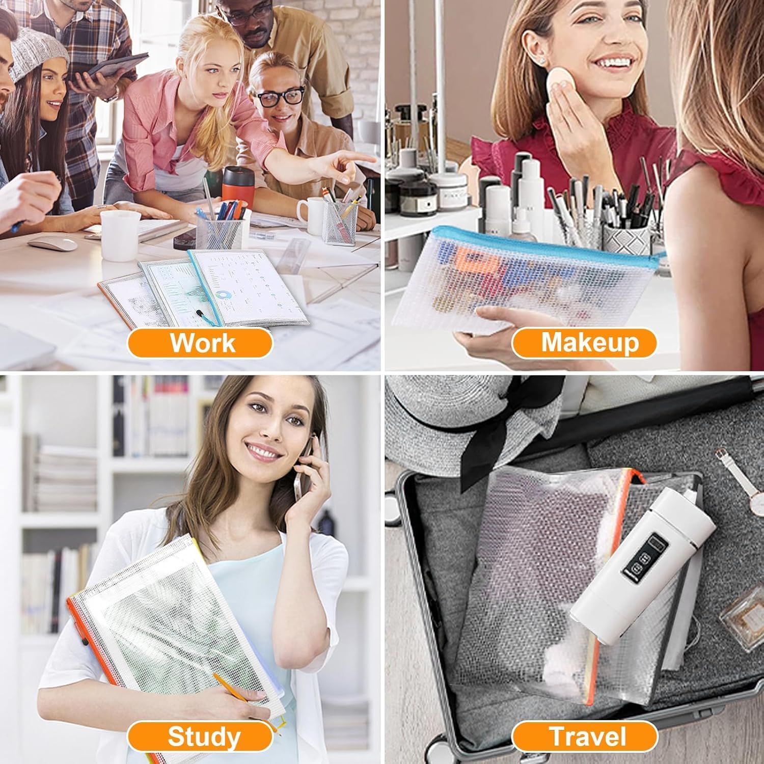 Thumbnail 4 de Plastic Zip Wallets Folders 20 pack