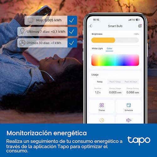 Thumbnail 8 de Tapo Bombilla conectada WiFi E14 Multicolor 2500K–6500K (40W eq) – control por voz con Alexa