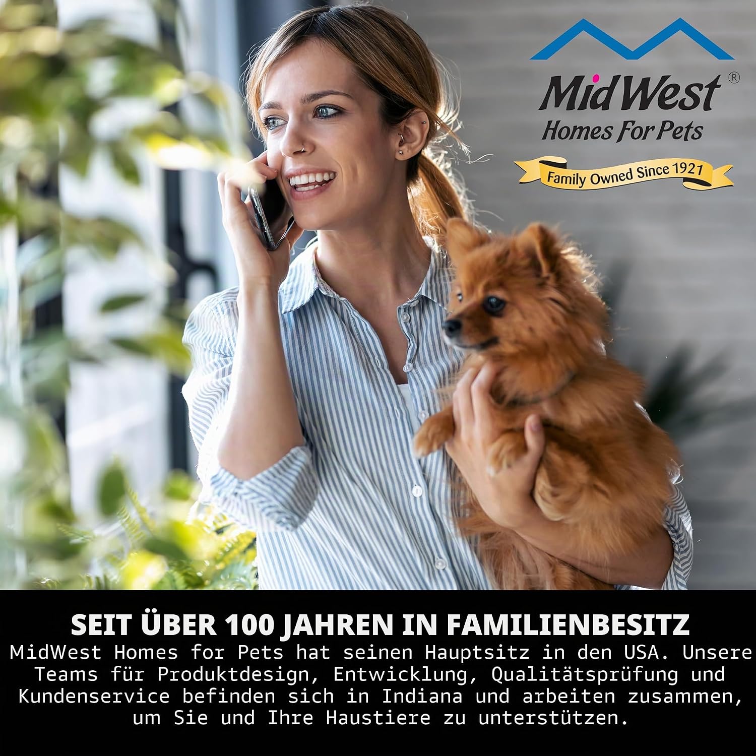 Detalle de Hundeboxabdeckung 91 cm M Schwarz – Sichtschutz aus Polyester für Standard-Hundeboxen