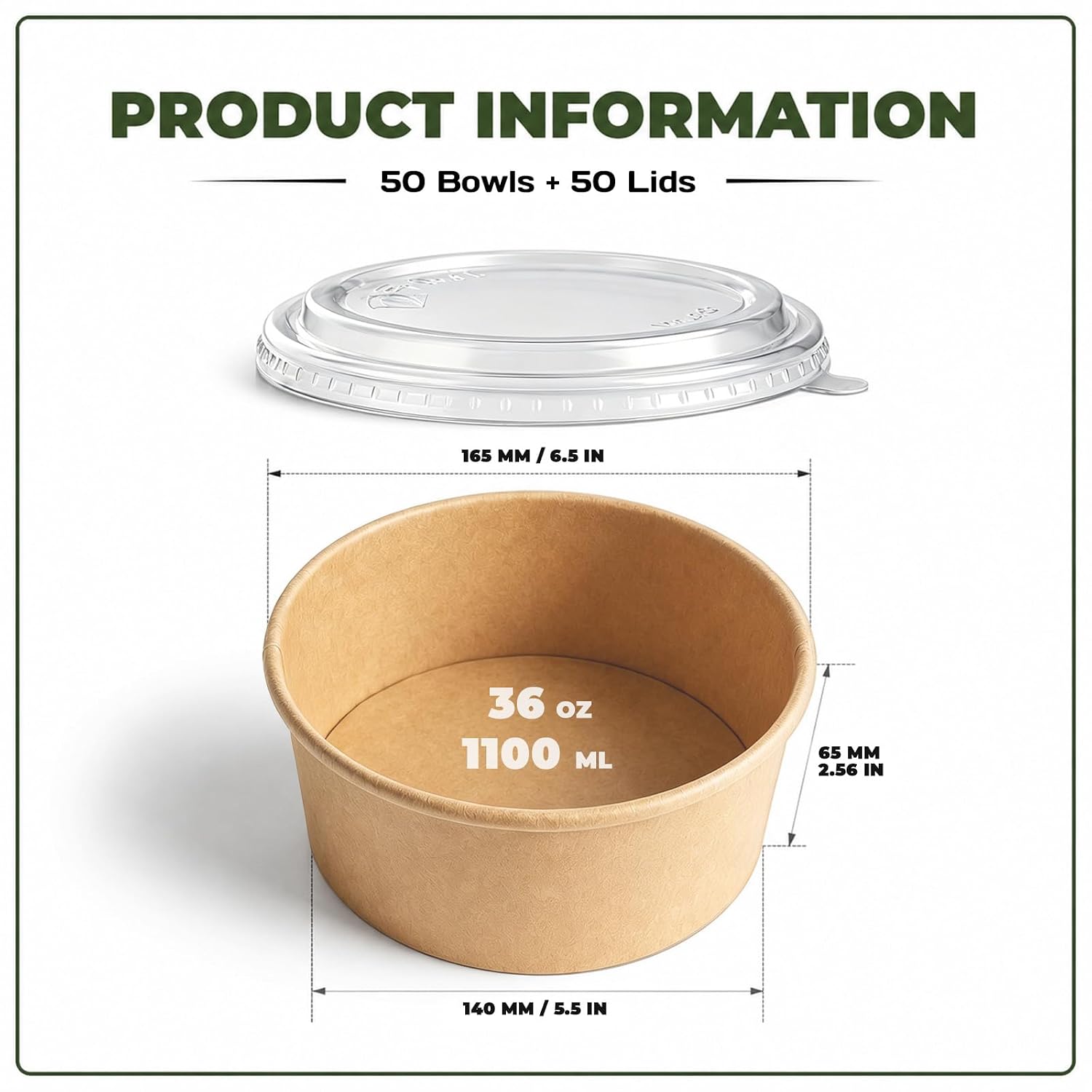 Detalle 2 de TOPtoper 36Oz Paper Soup Bowls 50-Pack ๐ฒ