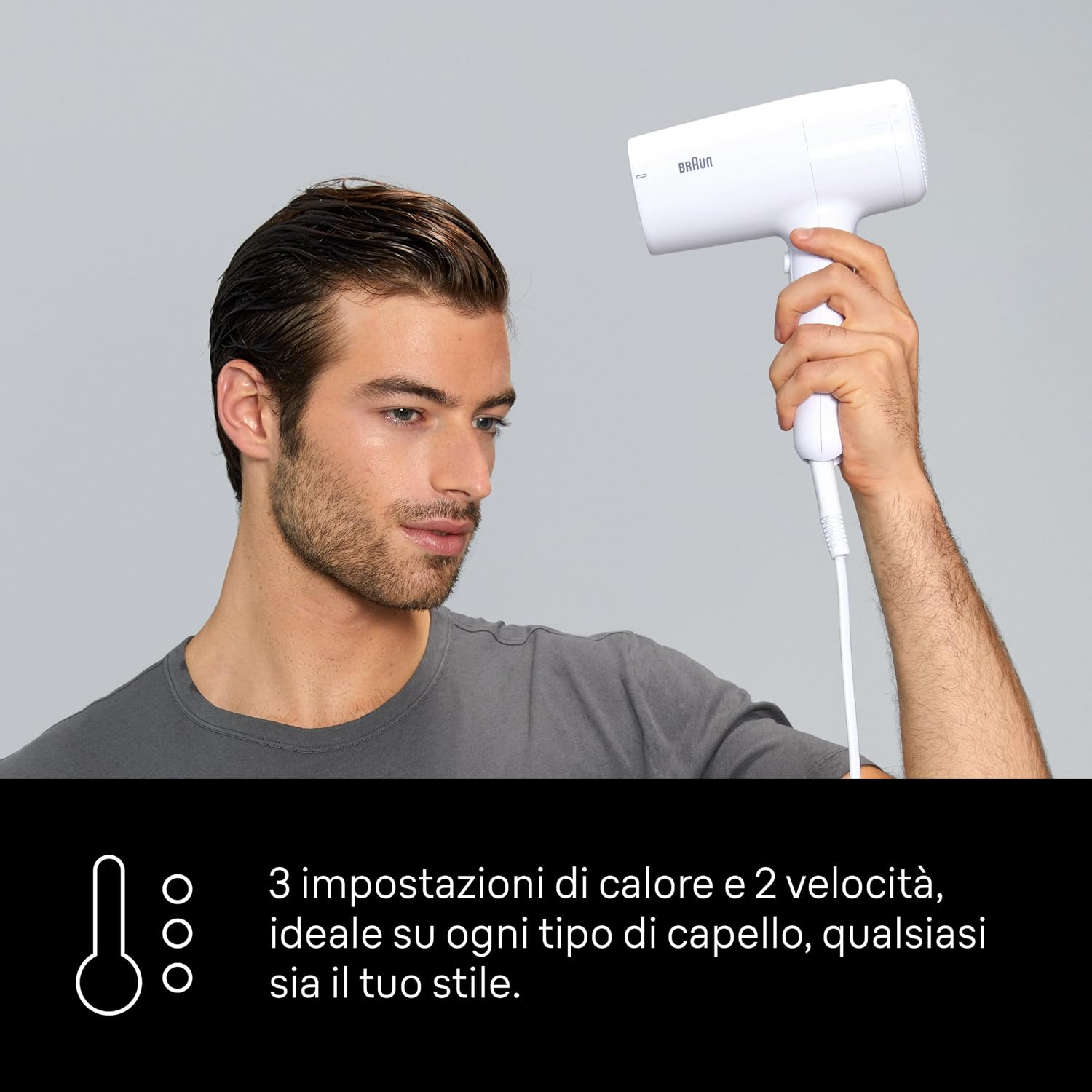 Thumbnail 5 de Braun HD2.1 BRHD210E asciugacapelli 2100W con concentratore, 3 calore e 2 velocità